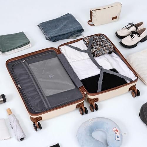 5 Piece Luggage Sets with Spinner Wheels, Hardshell ABS Suitcase Set with Tsa Lock, Lightweight Hardside Waterproof Travel Suitcases for Men Women, Black - Image 7