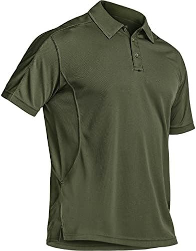 CQR Men's Polo Shirts, Tactical Short Sleeve Golf Performance Shirts, Lightweight Dry Fit UPF 50+ Pique - Image 8