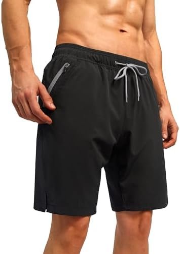 SILKWORLD Mens Swim Trunks Quick Dry Bathing Suit Board Swimming Shorts with Zipper Pockets and Compression Liner - Image 2