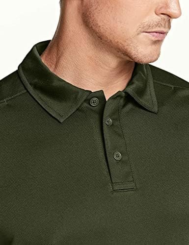 CQR Men's Polo Shirts, Tactical Short Sleeve Golf Performance Shirts, Lightweight Dry Fit UPF 50+ Pique - Image 9