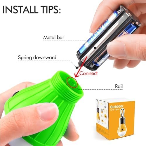 Tent Lamp 4 Packs Portable LED Tent Lights Clip Hook Hurricane Emergency Lights LED Camping Lights Bulb Camping Lanterns Camping Equipment for Camping Hiking Backpacking Outage - Image 6