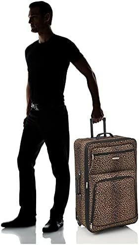 Rockland Jungle Softside Upright Luggage, Leopard, 4-Piece Set (14/19/24/28) - Image 8