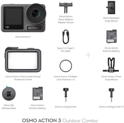 DJI Osmo Action 3 Outdoor Combo - 4K/120fps Action Camera with Chest & Backpack Strap Mount for Hiking and Cycling, Super-Wide FOV, HorizonSteady, Cold Resistant & Up to 320 Mins with 2 Batteries - Image 6