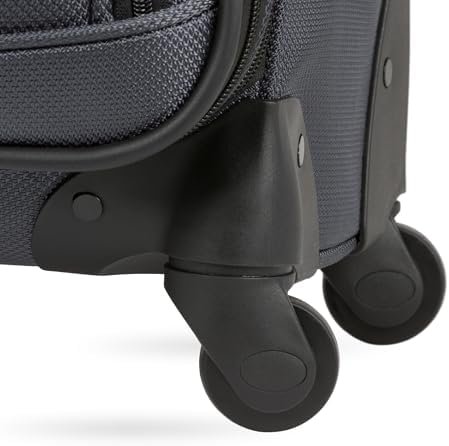 SwissGear Sion Softside Expandable Luggage, Dark Grey, Checked-Medium 25-Inch - Image 9