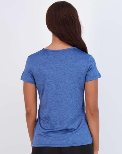 Real Essentials 5 Pack: Women's Short Sleeve V-Neck Activewear T-Shirt Dry-Fit Wicking Yoga Top (Available in Plus) - Image 4