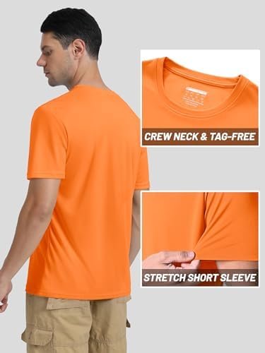 TACVASEN Swim Shirts for Men Rash Guard SPF Short Sleeve Sun T-Shirt UPF 50 Quick Dry Lightweight Fishing Water Shirt - Image 3