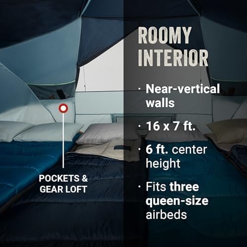 Coleman Skydome XL Large Family Tent Weatherproof 8/12 Person Tent Sets Up in 5 Mins Rainfly & Carry Bag Included Made of PFAS-Free Materials - Image 2