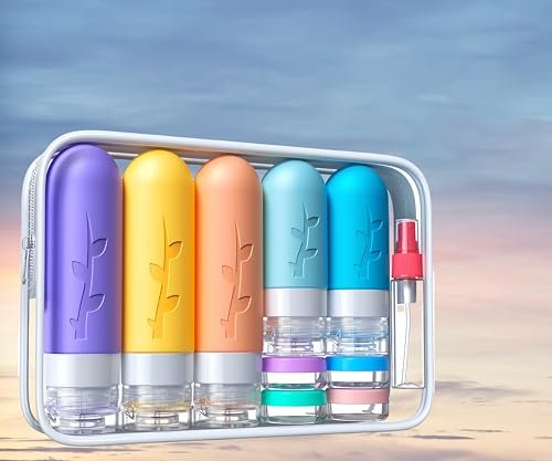 19pack Travel Bottles for Toiletries, TSA Approved Silicone Travel Size Containers for toiletries, Refillable & Leakproof Travel shampoo and conditioner bottles - Image 7