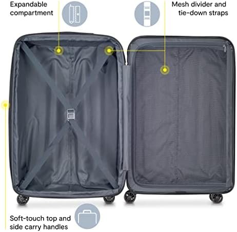 DELSEY PARIS Helium Aero Hardside Expandable Luggage with Spinner Wheels, Titanium, Carry-On 21 Inch - Image 3