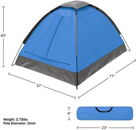 2 Person Camping Tent with Rain Fly and Carrying Bag - Image 2