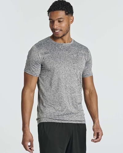 Real Essentials 5 Pack: Men’s Short Sleeve Dry Fit Active Crew Neck T Shirt - Athletic Running Gym Workout Tee Tops - Image 2
