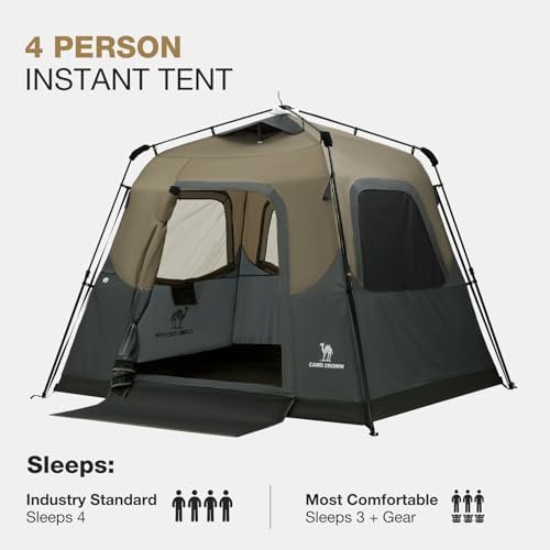 CAMEL CROWN Instant Tents for Camping 4-6 Person Tent Waterproof Easy Setup Sets Up in 60 Seconds Backpacking Tents with Carry Bag for Outdoor Hiking - Image 7