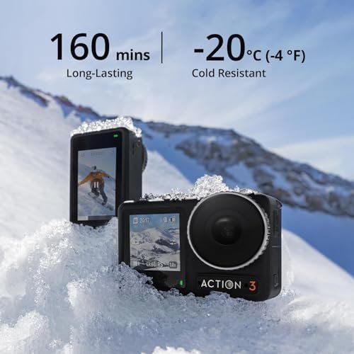 DJI Osmo Action 3 Outdoor Combo - 4K/120fps Action Camera with Chest & Backpack Strap Mount for Hiking and Cycling, Super-Wide FOV, HorizonSteady, Cold Resistant & Up to 320 Mins with 2 Batteries - Image 3