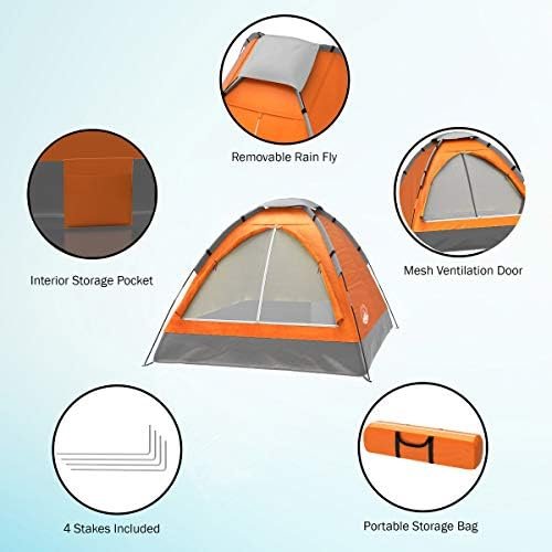 2 Person Camping Tent with Rain Fly and Carrying Bag - Lightweight Outdoor Tent for Backpacking - Image 7