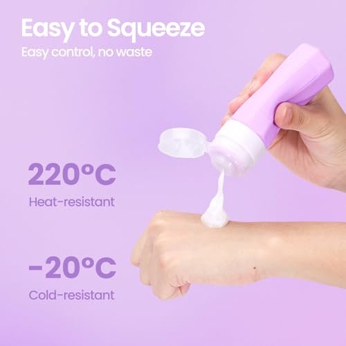Redfly 17PCS Travel Bottles for Toiletries, TSA Approved Travel Size Containers, Leak Proof Travel Containers for Toiletries, Silicone Travel Kit for Shampoo, Conditioner, Lotion & Creams Purple - Image 5