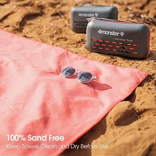 4Monster Camping Towels Super Absorbent, Fast Drying Microfiber Travel Towel, Quick Dry Ultra Soft Compact Gym Towel for Swimming Beach Hiking Yoga Travel Sports Backpack (31.50" x 15.80", Gray) - Image 7