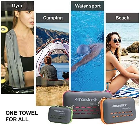 4Monster Camping Towels Super Absorbent, Fast Drying Microfiber Travel Towel, Quick Dry Ultra Soft Compact Gym Towel for Swimming Beach Hiking Yoga Travel Sports Backpack (31.50" x 15.80", Gray) - Image 8