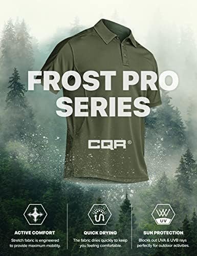 CQR Men's Polo Shirts, Tactical Short Sleeve Golf Performance Shirts, Lightweight Dry Fit UPF 50+ Pique - Image 7