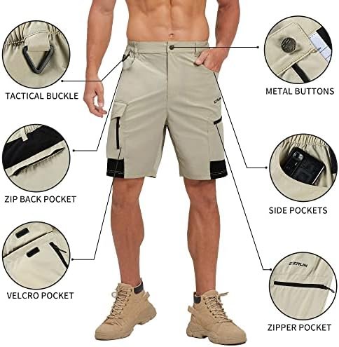 EZRUN Men's Hiking Cargo Shorts Quick Dry Golf Outdoor Work Tactical Shorts with Multi Pocket for Fishing Travel - Image 3