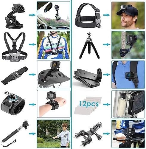GoPro HERO13 (Hero 13) Black - Waterproof Action Camera with 5.3K Ultra HD Video, 27MP Photos, Live Streaming, Webcam, Stabilization + 128GB Card, 50 Piece Accessory Kit - Bundle - Image 2