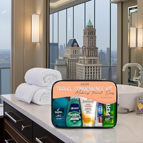 Asom Toiletry Travel Kit - 20 Piece TSA Approved Personal Care & Hygiene Essentials Set for Men & Women, Pre-Filled Convenience for Travel, Airplane Carry-On Ready - Image 4