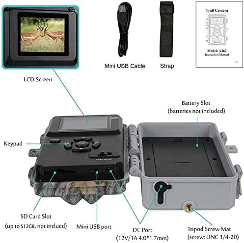 2-Pack 48MP 1296P Trail Cameras Night Vision No Glow H.264 Video Motion Activated 0.1S Trigger Time Waterproof for Outdoor Wildlife Hunting and Home Security Surveillance - Image 7