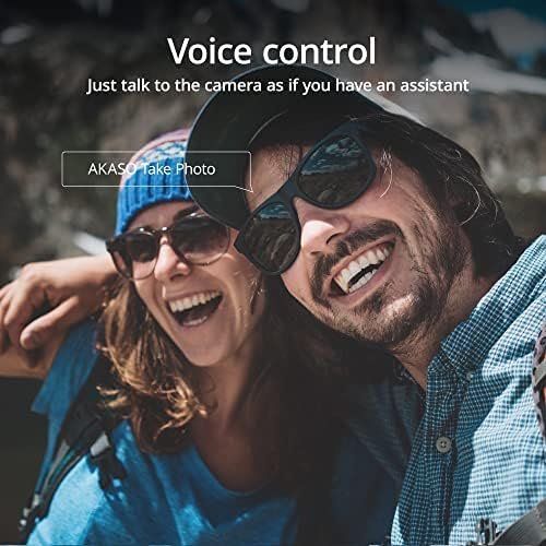 AKASO Brave 7 Action Camera 4K30FPS 20MP with 64GB U3 MicroSDXC Memory Card, Waterproof Camera with Touch Screen IPX8 33FT EIS 2.0 Zoom Support External Mic Voice Control with 2X 1350mAh Batteries - Image 6