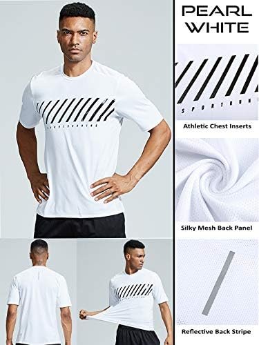 5 Pack Men’s Active Quick Dry Crew Neck T Shirts | Athletic Running Gym Workout Short Sleeve Tee Tops Bulk - Image 2
