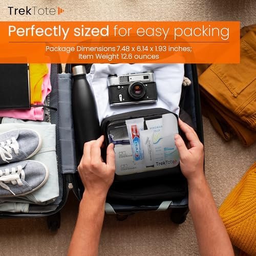 Trektote Travel Toiletry Kit For Men And Women – 10 Piece Set of Travel Size Toiletries, TSA Compliant, Includes Body Wash, Deodorant, Shaving Cream And Razor, Oral Care, Reusable Toiletry Bag & More - Image 5