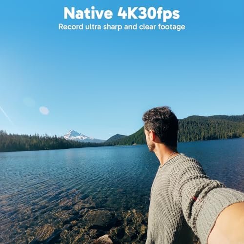 AKASO V50X Native 4K30fps WiFi Action Camera with EIS Touch Screen 4X Zoom 131 feet Waterproof Camera Support External Mic Remote Control with Helmet Accessories (Without 64GB MicroSD Card) - Image 2