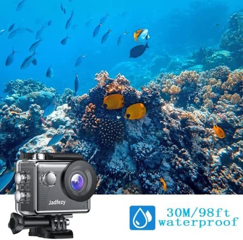 Action Camera FHD 1080P with 32GB Card, 98FT/30M Underwater Waterproof Camera with 2 Rechargeable Batteries, Wide Angle Sports cam with Accessories Kit Suitable for Helmet, Bicycle, etc. - Image 4