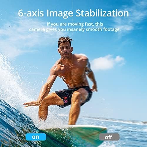 AKASO Brave 7 Action Camera 4K30FPS 20MP with 64GB U3 MicroSDXC Memory Card, Waterproof Camera with Touch Screen IPX8 33FT EIS 2.0 Zoom Support External Mic Voice Control with 2X 1350mAh Batteries - Image 2