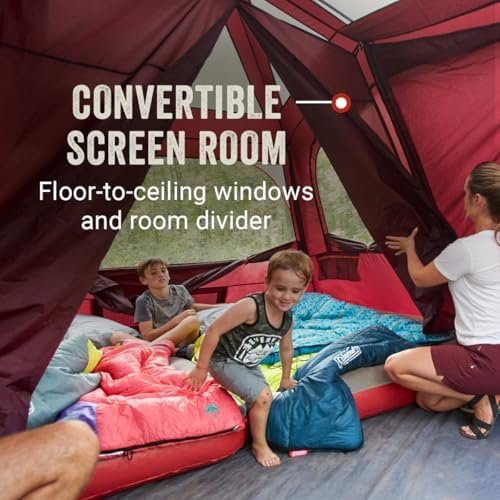 Coleman Skylodge 10-Person Family Tent Weatherproof XL Tent with Rainfly & Room Divider Fits 4 Queen-Sized Airbeds Made of PFAS-Free Materials - Image 4