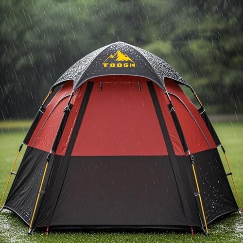 Camping Tent with Instant Setup, 2/3 Person Weatherproof Tent Easy Quick Set Up in 60 Seconds with Rainfly Backpack Tent for Family Camping & Hiking, Upgraded Ventilation,Center Height 66-inch - Image 5