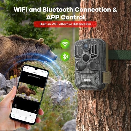 DEATTI Trail Camera 48MP 4K Game Camera with 8 Batteries 32G SD Card,WiFi Bluetooth Connection,Trail Cameras with Night Vison Motion Activated Waterproof for Wildlife Deer Outdoor 0.1s Trigger Time - Image 3