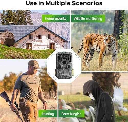 DEATTI Trail Camera 48MP 4K Game Camera with 8 Batteries 32G SD Card,WiFi Bluetooth Connection,Trail Cameras with Night Vison Motion Activated Waterproof for Wildlife Deer Outdoor 0.1s Trigger Time - Image 9
