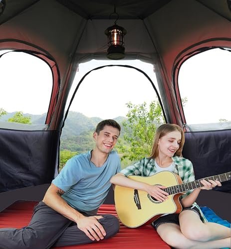 Camping Tent with Instant Setup, 2/3 Person Weatherproof Tent Easy Quick Set Up in 60 Seconds with Rainfly Backpack Tent for Family Camping & Hiking, Upgraded Ventilation,Center Height 66-inch - Image 4