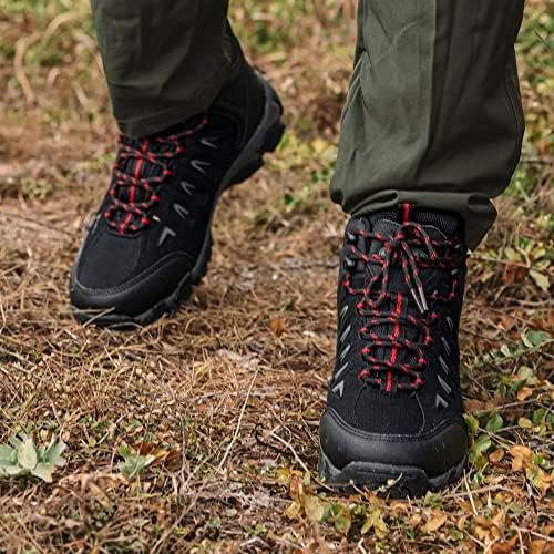 SHULOOK Men's Waterproof Hiking Boots Non-Slip Lightweight Outdoor Mid Top Ankle Boot Breathable Hiker Trekking Shoes - Image 8