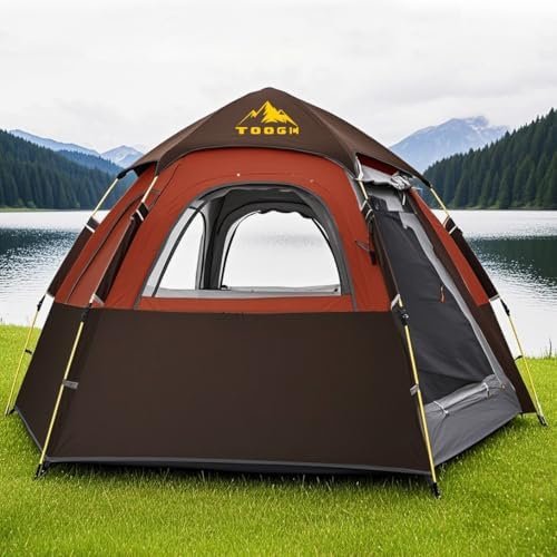 Camping Tent with Instant Setup, 2/3 Person Weatherproof Tent Easy Quick Set Up in 60 Seconds with Rainfly Backpack Tent for Family Camping & Hiking, Upgraded Ventilation,Center Height 66-inch - Image 3