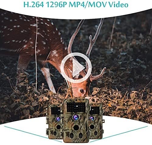 2-Pack 48MP 1296P Trail Cameras Night Vision No Glow H.264 Video Motion Activated 0.1S Trigger Time Waterproof for Outdoor Wildlife Hunting and Home Security Surveillance - Image 6