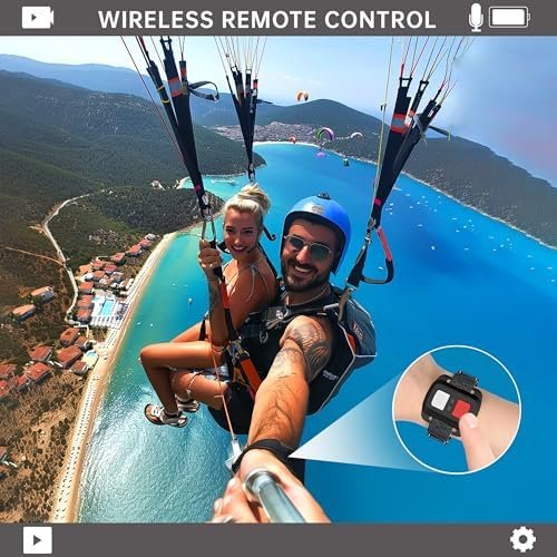 4K60FPS 30MP Action Camera with Front LCD and Touch Rear Screens, Underwater Camera with 64GB Memory Card, 132FT Waterproof Camera, EIS, 5X Zoom, WiFi Remote Control(Black) - Image 7