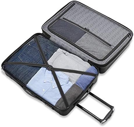 Samsonite Omni 2 24-Inch Medium Checked Hardside Luggage with 360° Spinner Wheels - Scratch Resistant Hardshell - TSA Lock - Expandable Polycarbonate Shell for Lightweight Travel - Midnight Black - Image 4