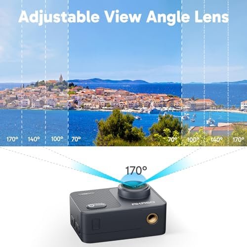 AKASO V50X Native 4K30fps WiFi Action Camera with EIS Touch Screen 4X Zoom 131 feet Waterproof Camera Support External Mic Remote Control with Helmet Accessories (Without 64GB MicroSD Card) - Image 6