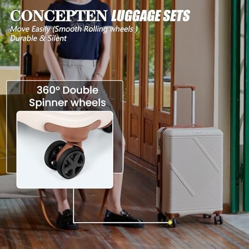 Luggage Sets 5 Piece, Suitcases With Wheels, Lightweight Travel Luggage Set With TSA Lock, ABS Hardshell Carry On Suitcase Set, Blue - Image 4
