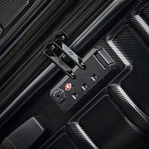 Samsonite Omni 2 24-Inch Medium Checked Hardside Luggage with 360° Spinner Wheels - Scratch Resistant Hardshell - TSA Lock - Expandable Polycarbonate Shell for Lightweight Travel - Midnight Black - Image 3