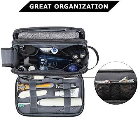 BAGSMART Toiletry Bag for Men, Travel Toiletry Organizer Dopp Kit Water-resistant Shaving Bag for Toiletries Accessories, Door Room Essentials,Grey-medium - Image 2