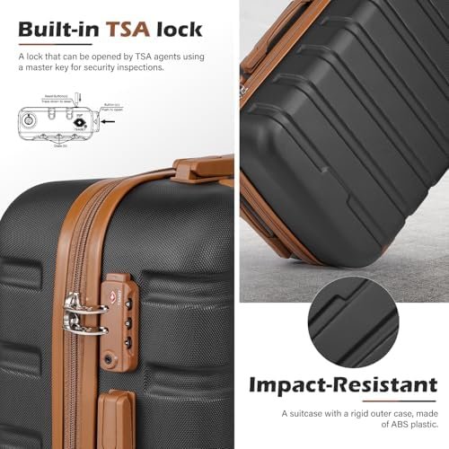 Coolife Luggage 4 Piece Set Suitcase Spinner Hardshell Lightweight TSA Lock - Image 4
