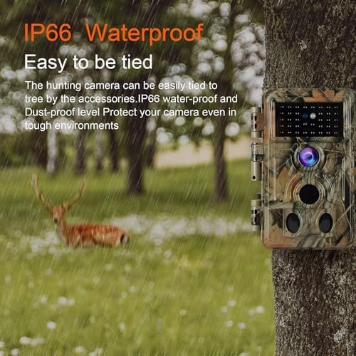 2-Pack 48MP 1296P Trail Cameras Night Vision No Glow H.264 Video Motion Activated 0.1S Trigger Time Waterproof for Outdoor Wildlife Hunting and Home Security Surveillance - Image 5