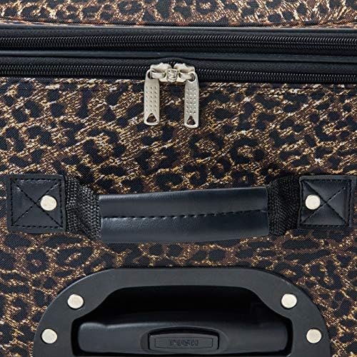 Rockland Jungle Softside Upright Luggage, Leopard, 4-Piece Set (14/19/24/28) - Image 4