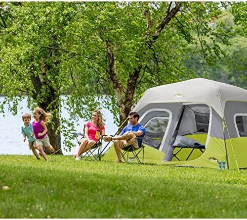 CORE Instant Cabin Tents | 6 Person / 9 Person / 10 Person / 12 Person Family Cabin Multi Room Pop Up Tents Car Camping | Included Storage Pockets for Camping Accessories - Image 6